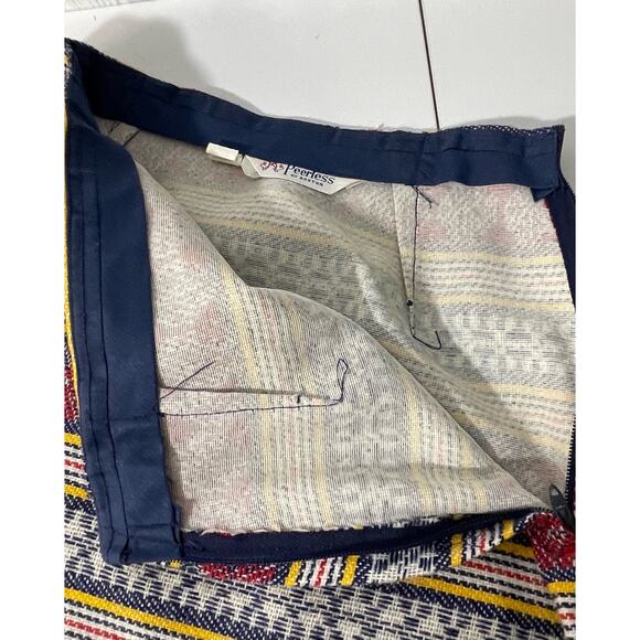 VTG 70s PEERLESS BOSTON TWIGGY MINI SKIRT RED YELLOW Pattern Size 7-8 - Picture 4 of 8